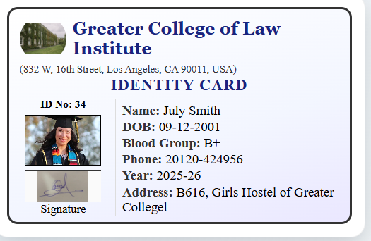 online id card generator